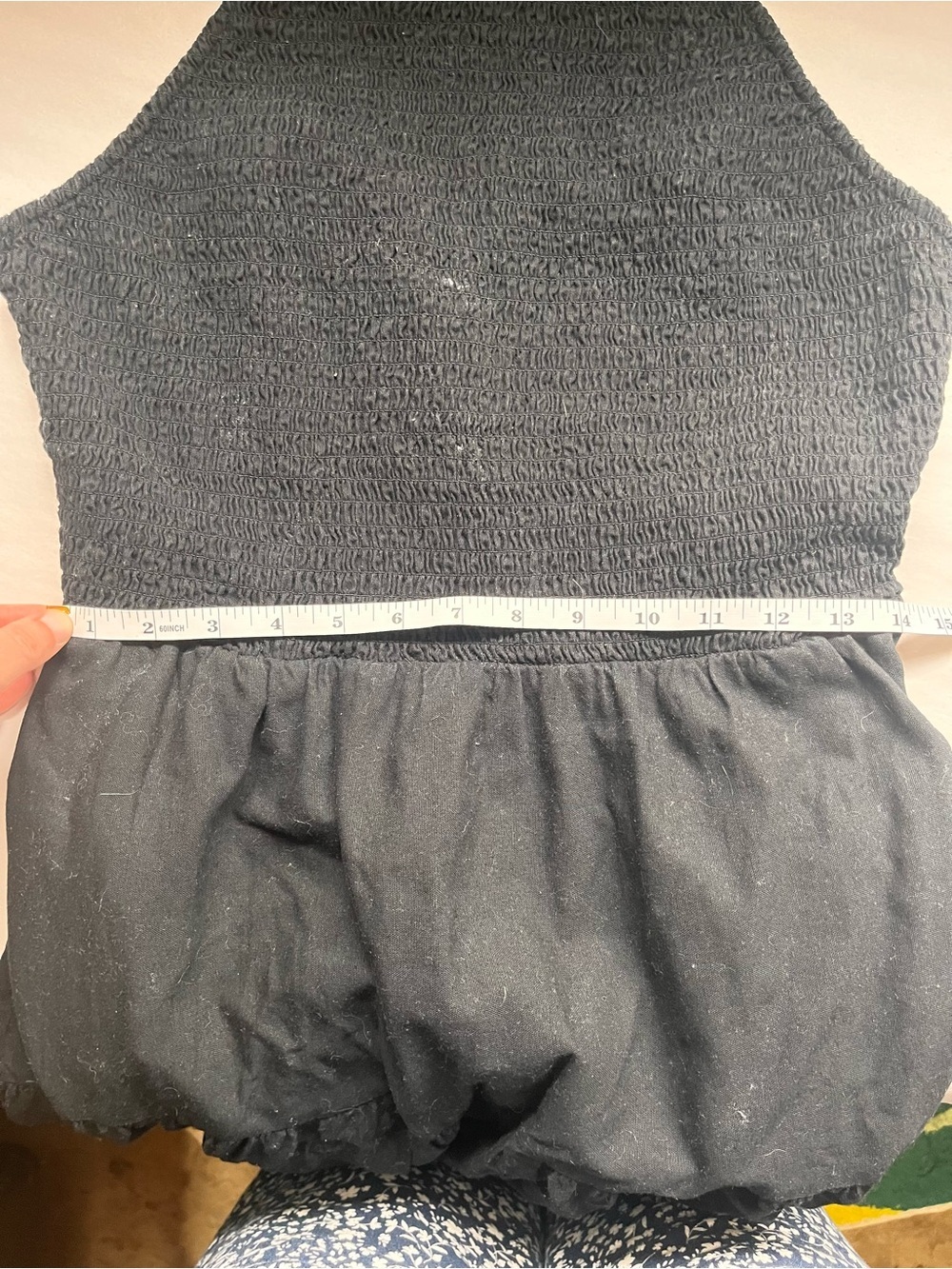 Universal Thread Black Smocked Bodice Maxi Dress Linen Blend Medium - Picture 9 of 10
